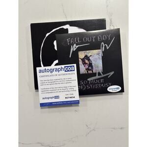 FALL OUT BOY SO MUCH FOR STARDUST SIGNED AUTOGRAPHED ART CARD COA ACOA #13